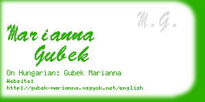 marianna gubek business card